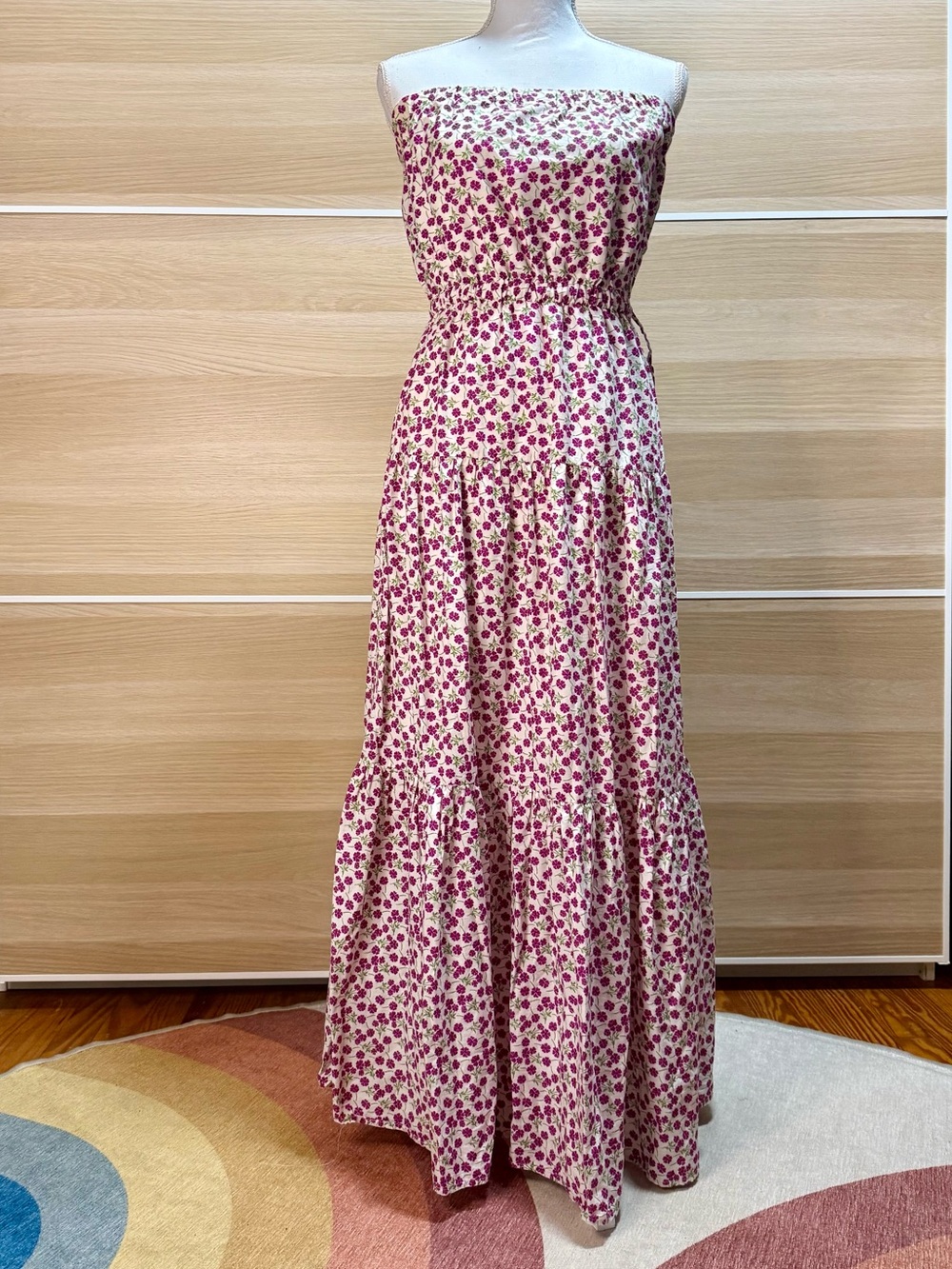 GAP Strapless Pink Floral Sundress